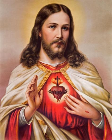 Sacred Heart Sh3 Catholic Picture Print Etsy Miracles Of Jesus