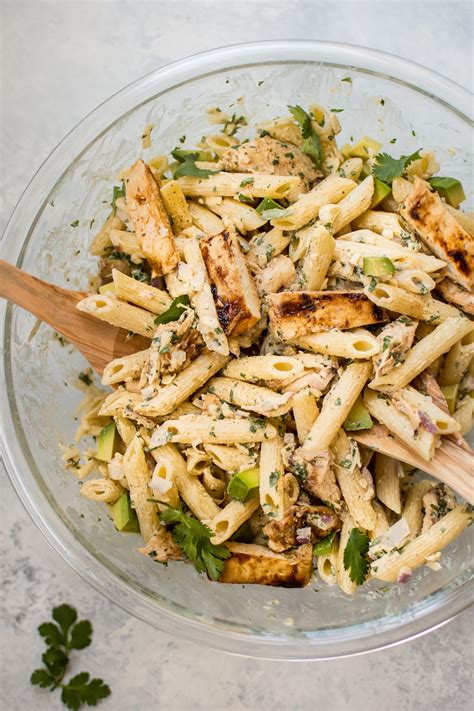 The garbanzo and black beans have loads of protein, making this salad super substantial. Grilled Chicken Pasta Salad • Salt & Lavender