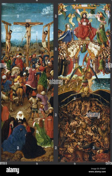 Jan Van Eyck The Crucifixion The Last Judgment Stock Photo Alamy
