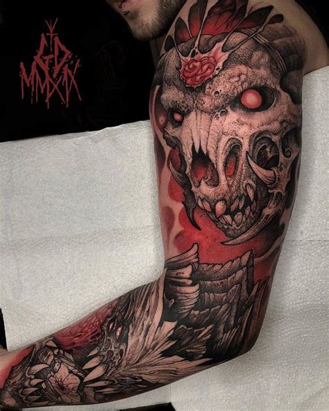 Signs of infection include excessive redness or tenderness around the tattoo maybe for the tattooists the art involves is worth the pain and sacrifice of being tattooed. #DOOM related sleeve in progress. Added the Icon of Sin ...