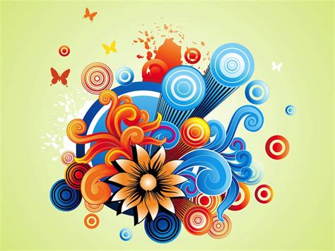 Colorful Flowers Graphics Vector Art And Graphics
