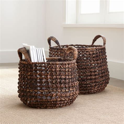 Crate basket | foxcreek baskets. Zuzu Baskets with Handles | Crate and Barrel