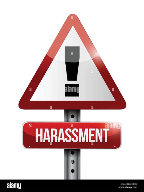 Harassment Warning Road Sign Illustration Design Over A White Background Stock Vector Image
