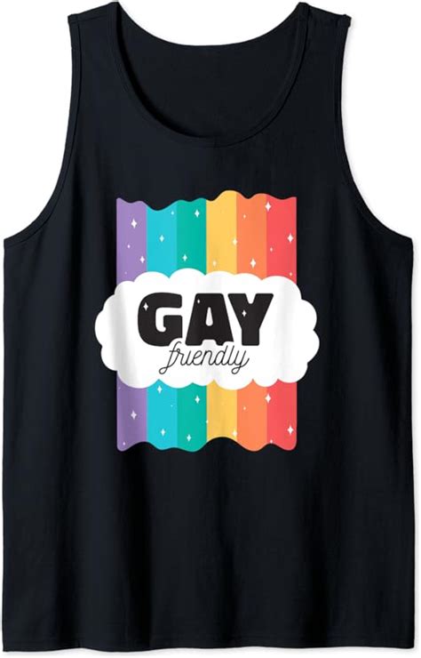 Amazon Com Mens Lgbtq Statement Gay Friendly Tank Top Clothing