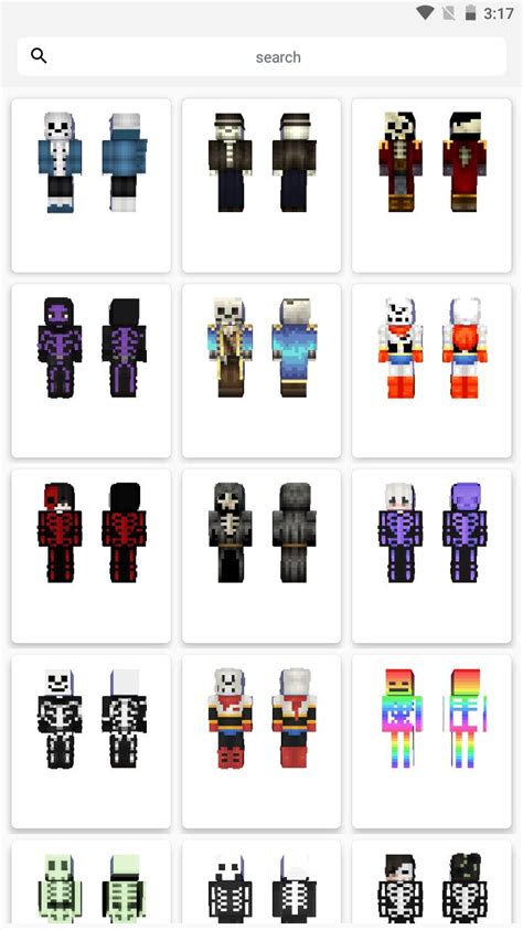 Descarga De Apk De Skeleton Mcpe Skins Para Android