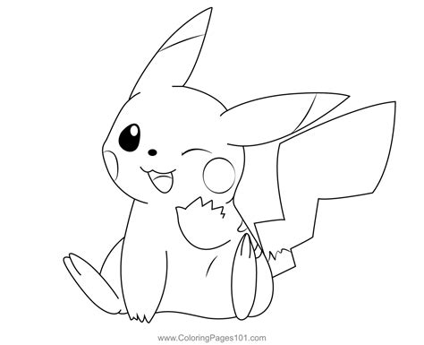 Funny Pikachu Coloring Page For Kids Free Pikachu Printable Coloring