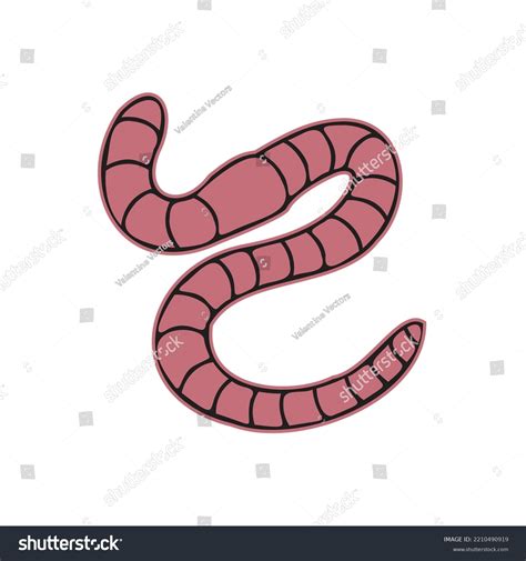 Worm Symbol Vector Pink Symbol Illustration Stock Vector Royalty Free