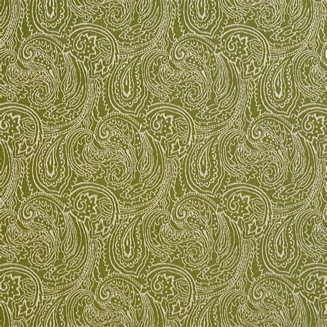 Light Green Traditional Paisley Jacquard Woven Upholstery Fabric By
