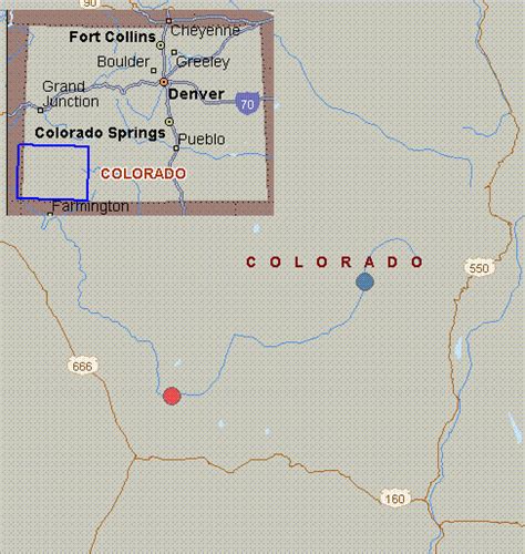 Map For Dolores River Colorado White Water Rico To Mcphee Reservoir