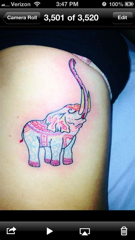 My Good Luck Elephant Tattoo Tattoos With Meaning Elephant Tattoo