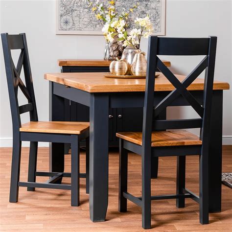 $342.84 (4 used & new offers) white dining room set with bench. Hampshire Blue Painted Oak Small Extending Dining Table ...