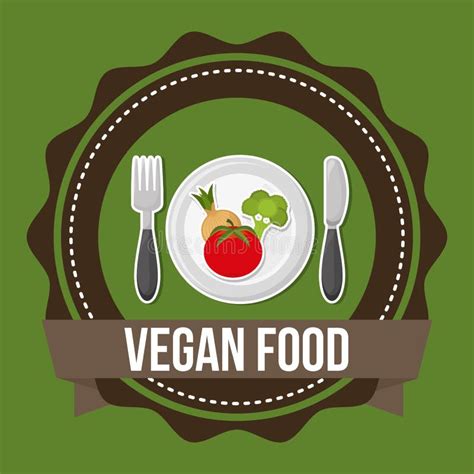 Vegan Food Concept Eps10 Vector Stock Vector Illustration Of
