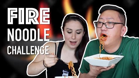 Korean Spicy Fire Noodle Challenge SPIT ALERT YouTube