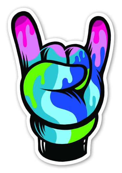 Simply upload your logo or design and we will get your sticker printing right away. Pop Art Rock Hand - StickerApp