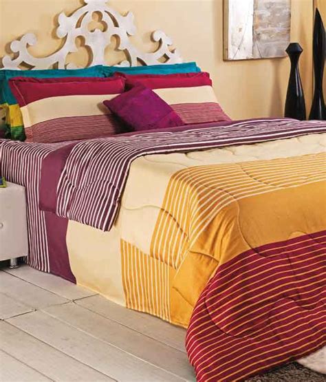 Harga grosir (min 3 pcs) single full : Portico New York Stripes Double Bed Sheet & 2 Pillow ...