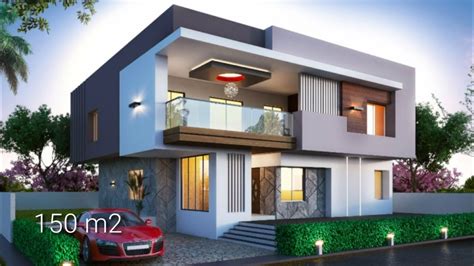 Beautiful Modern House Front Elevation Design 150 M2