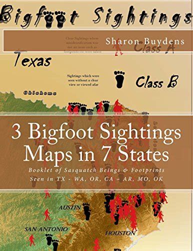9781544152516 3 Bigfoot Sightings Maps In 7 States Booklet Of