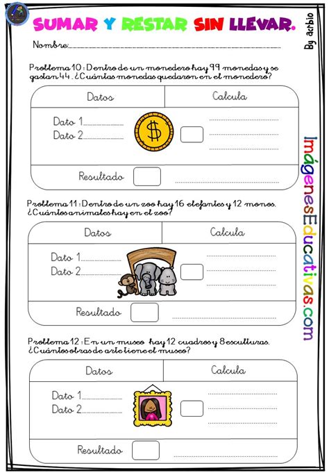 Sumas Y Restas Sin Llevar Imagenes Educativas