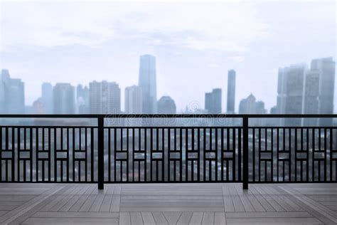 Panoramic Balcony Skyline And Buildings View Stock Image Image Of