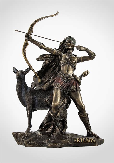 Artemis Greek Goddess Of Hunting And Wilderness Statue Interior
