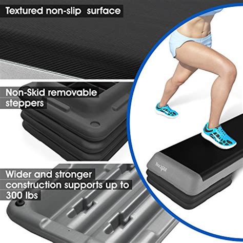 Yes4all Adjustable Aerobic Step Platform 40 Inch With 4 Risers