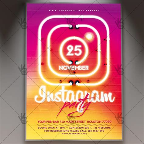 Download Instagram Party Flyer Psd Template Psdmarket