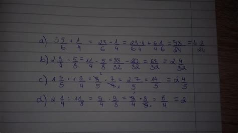 oblicz a)3 5/6+ 1/4= b)2 3/4-5/8= c)1 3/5×1 3/4=d)2 1/4÷1 1/8=proszę na