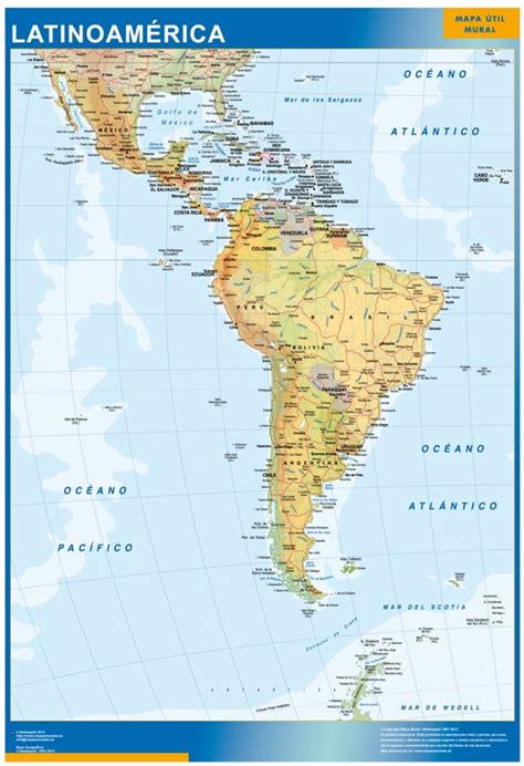 Mapa De Latinoam Rica Tienda Mapas