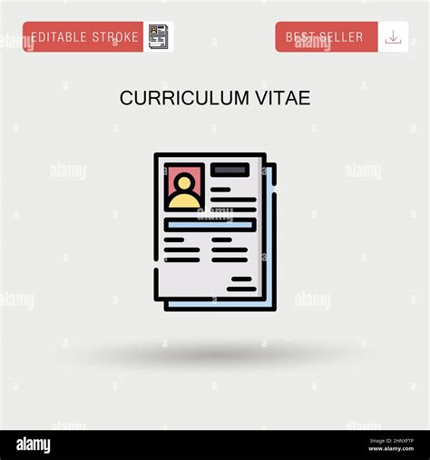 Curriculum Vitae Icono Vector Simple Imagen Vector De Stock Alamy