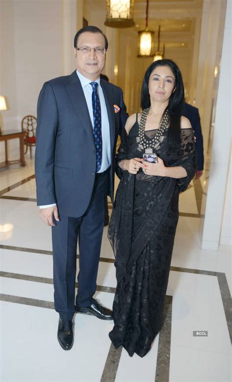 Rajat Sharma Poses With Wife Ritu Dhawan During The Launch Of Clothing