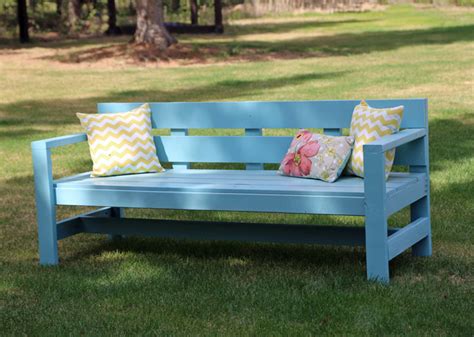 Quick and easy diy project for a garden bench. Ana White | Modern Park Bench - DIY Projects