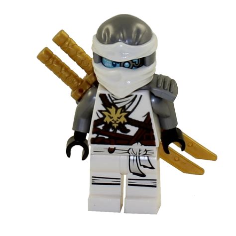 Lego Minifigure Ninjago Zane The White Ninja With Dual Gold Swords
