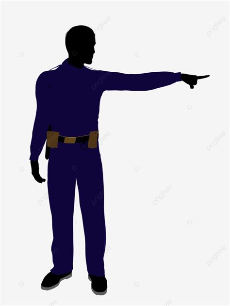 فن ضابط شرطة ذكر قانون صورة ظلية صورة ظلية ضابط شرطة مدينة Png صورة
