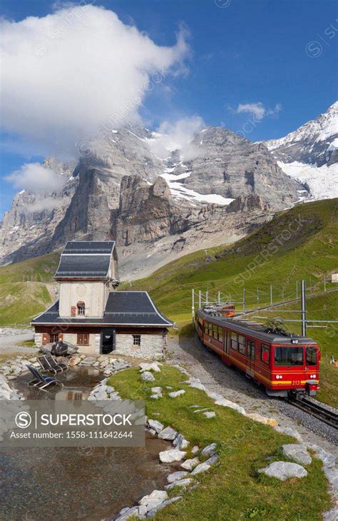 Train Station On Kleine Scheidegg Mountain Pass With View Of Eiger
