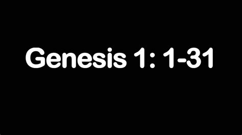I need to understand the hebrew words. Genesis 1: 1 - 31 - YouTube