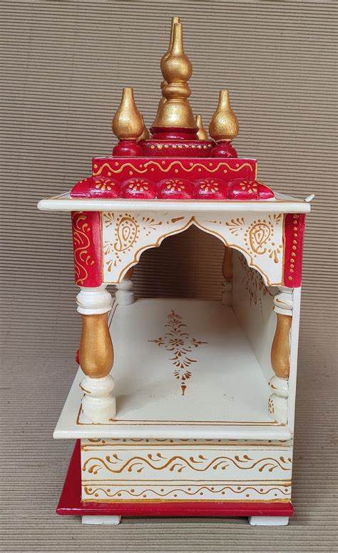 Wooden Temple Handcrafted Hindu Mandir Puja Pooja Ghar Etsy Canada