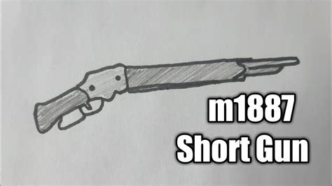 How To Draw M1887 Shot Gun Of Free Fire Very Easy Shn Best Art