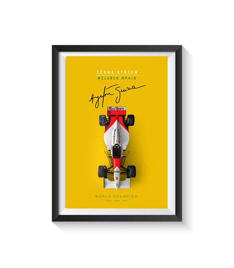 Ayrton Senna Art Digital Print Formula 1 Ayrton Senna Etsy