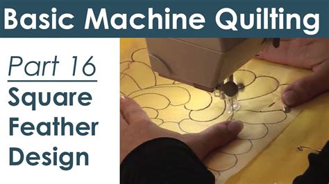 How To Do A Square Feather Design For Machine Quilting Youtube