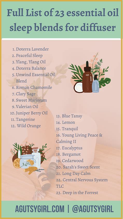 23 Essential Oil Sleep Blends For Diffuser A Gutsy Girl®
