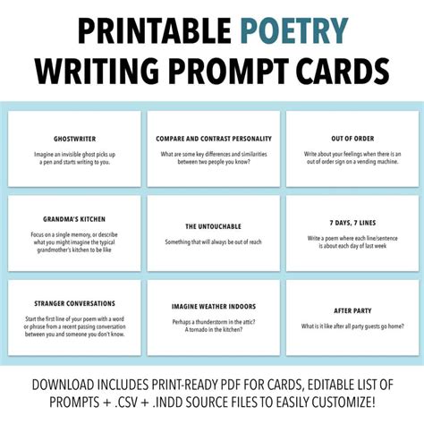 Poetry Prompts Creative Ideas For Writing Poems Thinkwritten