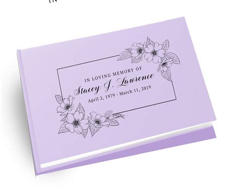 Excellence Landscape Linen Funeral Guest Book – Funeral Program-Site