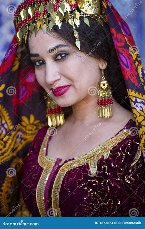 uzbek woman in national costumes in khiva uzbekistan editorial photo image of asian