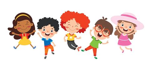 Happy Multi Ethnic Kids Playing Together 2405883 Vector Art At Vecteezy