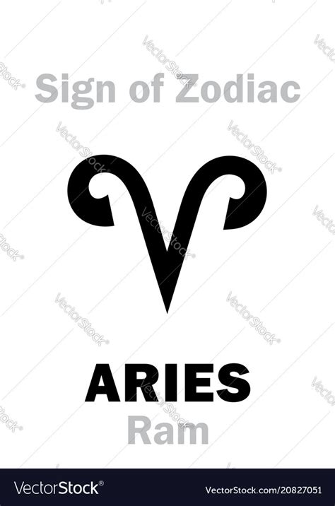 Astrology Sign Of Zodiac Aries The Ram Royalty Free Vector