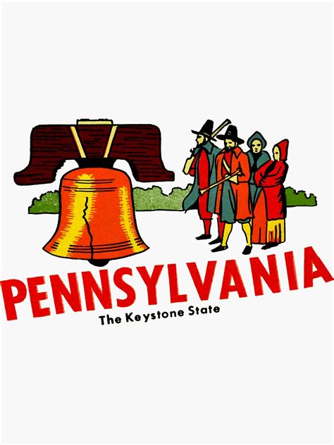 Use them in commercial designs under lifetime, perpetual & worldwide rights. "Pennsylvania PA The Keystone State Vintage Travel Decal" Sticker by hilda74 | Redbubble