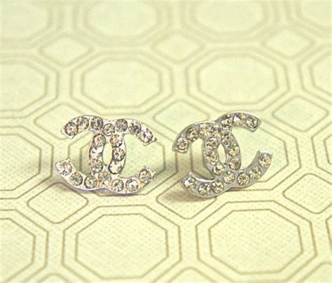 Studded Chanel Inspired Earrings By Jilliciouscharms On Etsy 10 50