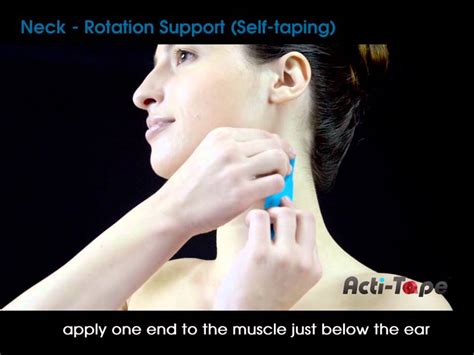 Acti Tape Neck Rotation Support Self Taping Youtube