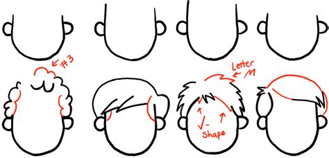 How To Draw Boys And Mens Hair Styles For Cartoon Characters Drawing