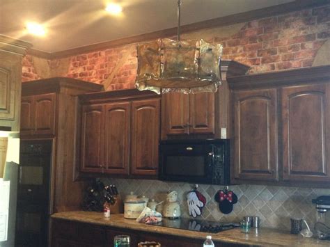 Textured Brick Wallpaper, Italian Cafe, New Kitchen, Kitchen Ideas